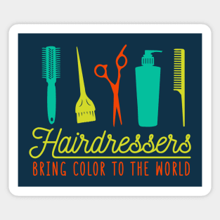 Hairdressers Bring Color to the World // Funny Hair Stylist Sticker